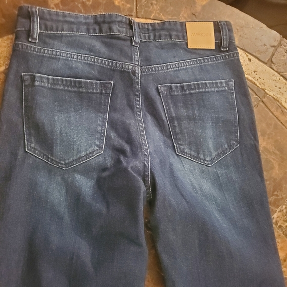 Marc Cain N2 Size 6 Cropped Heart patchwork frayed jeans NWT - Picture 6 of 11